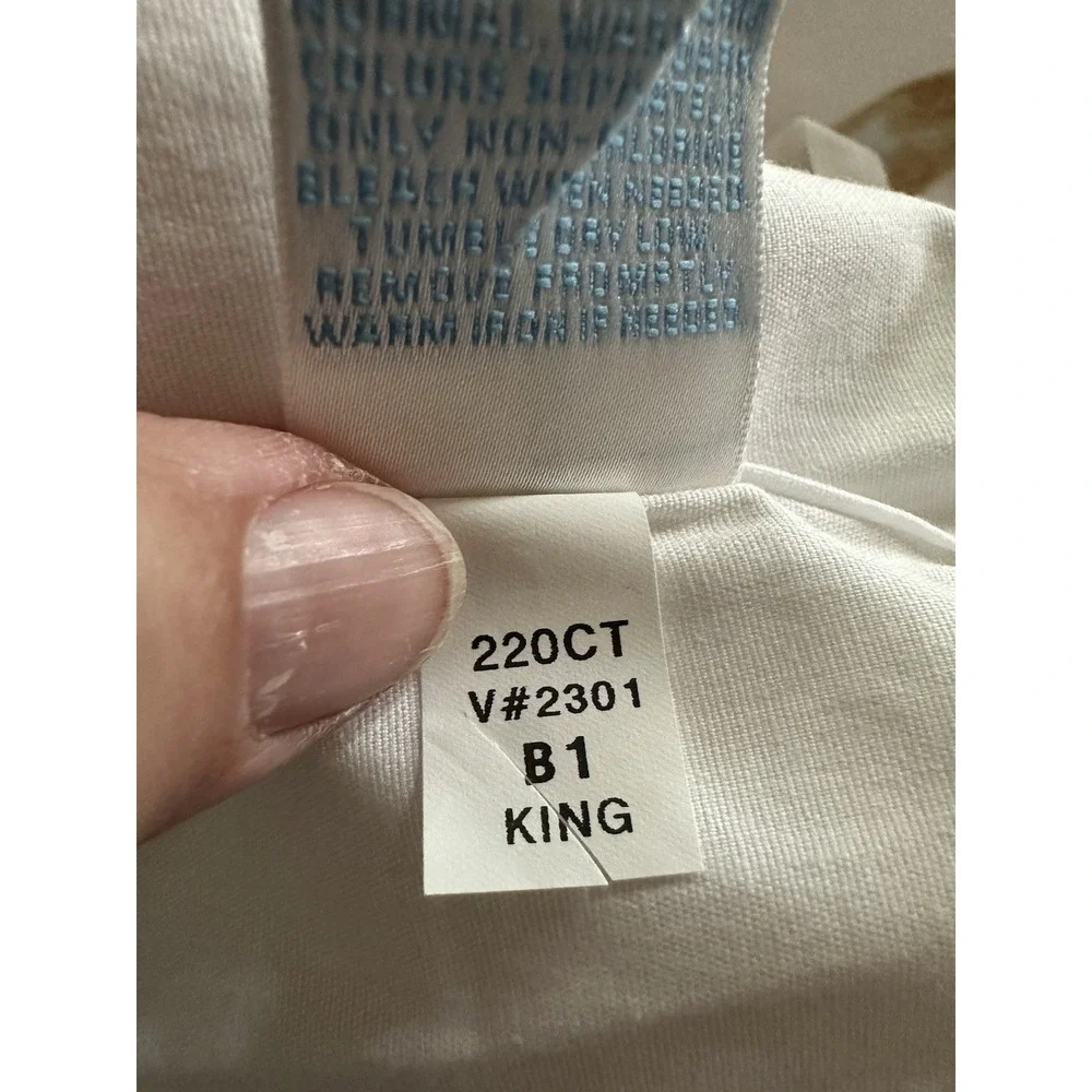 Vtg Coming Home Lands End King Duvet Cover Watercolor Tropical Floral Cotton NWT